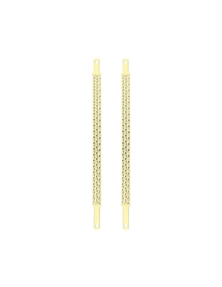 26 Triple Square Twisted Spring Fork Bars Gold.